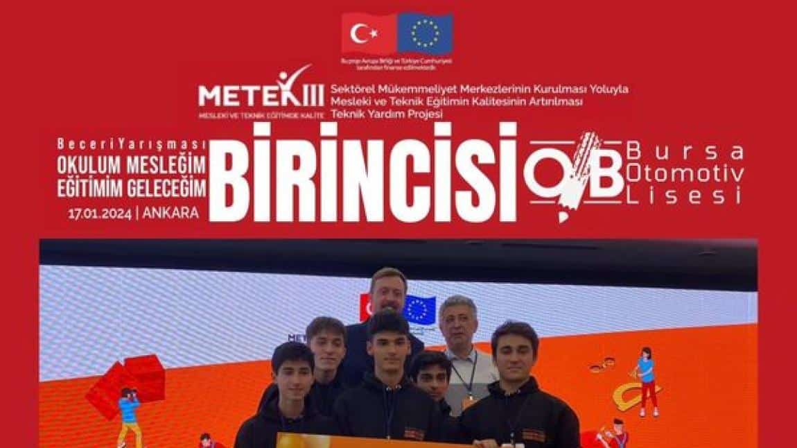METEK III Proje Yarışmasında Türkiye Birincisi Olduk